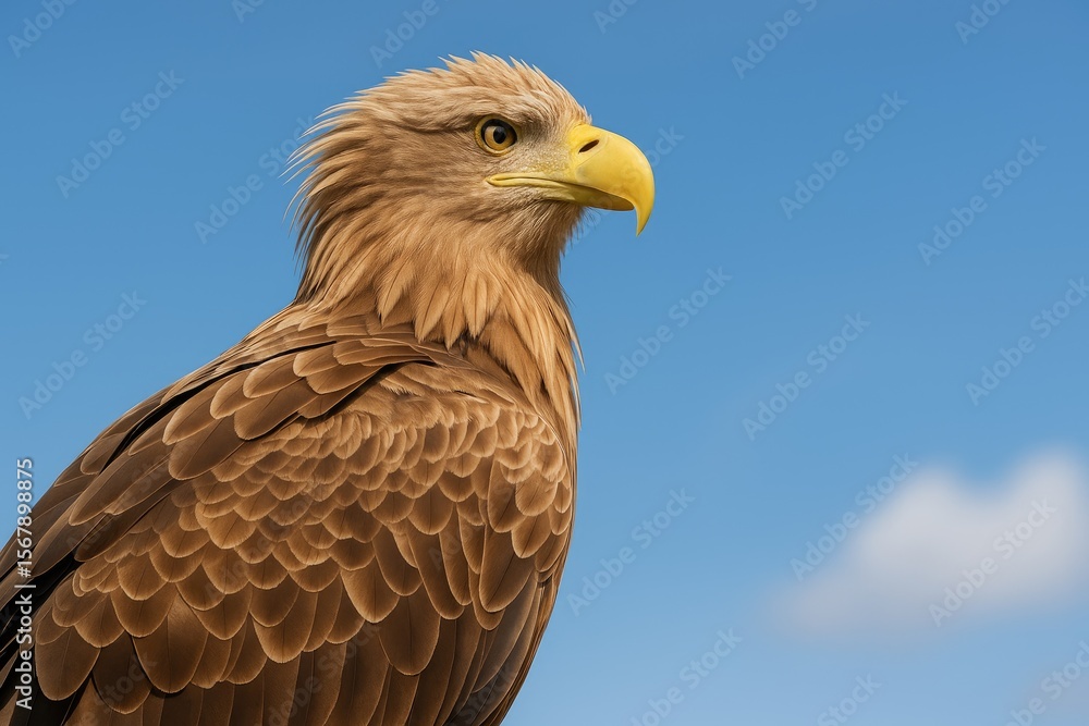 Obraz premium Bright White Tailed Sea Eagle Species