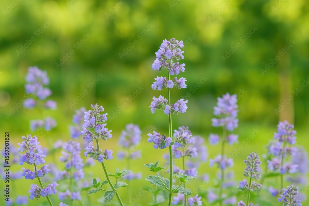Obraz premium Popular small flowers that frequently appear in bouquets and are known as catnip flowers