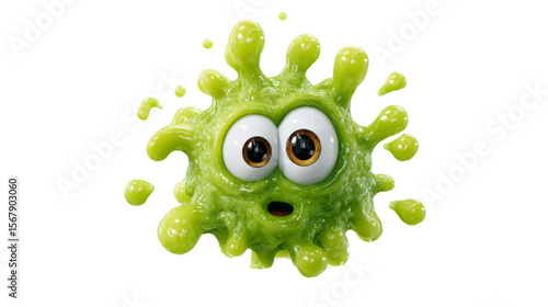 germ icon with a slime trail and big eyes