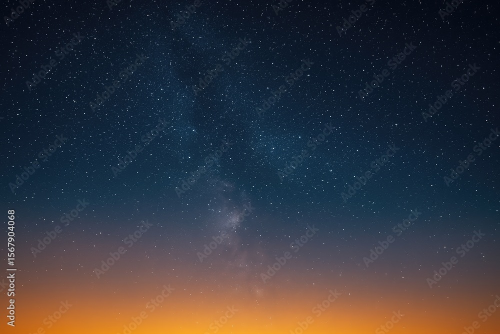 Fototapeta premium Stunning twilight scene with countless stars illuminating the night sky