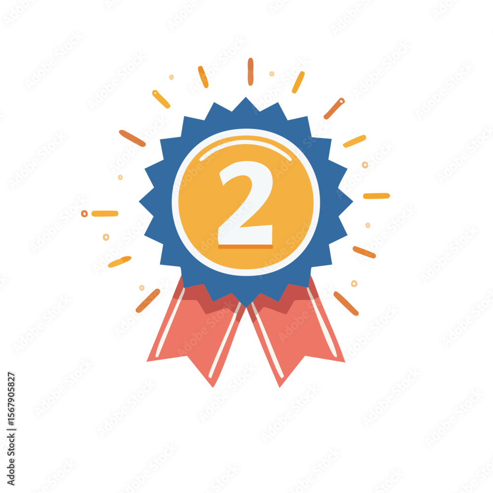 2nd Place Ribbon Isolated on a Transparent Background 2nd Place Ribbon Isolated on a Transparent Background