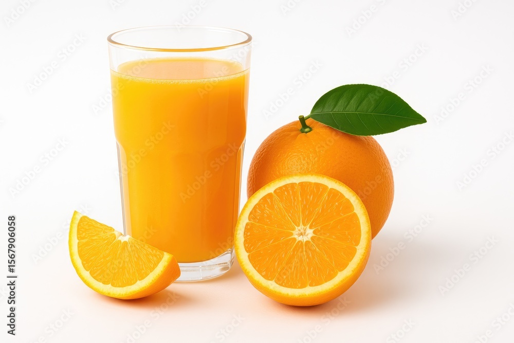 Vibrant and nutritious citrus beverage on a white background Vibrant and nutritious citrus beverage on a white background