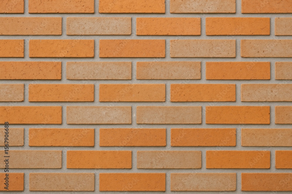 Obraz premium Facade featuring orange brick and concrete materials
