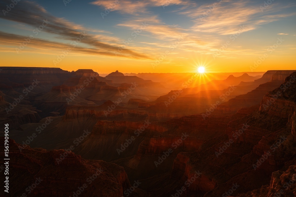 Morning Light Over a Vast Canyon Landscape Morning Light Over a Vast Canyon Landscape