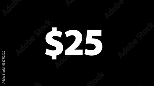 Animated Count up dollar from $0 to $40. Number Count 40 Dollars. Dollar increasing calculate video. Money Growth, Currency Rising, Financial Increase, Economic Boost. green background.