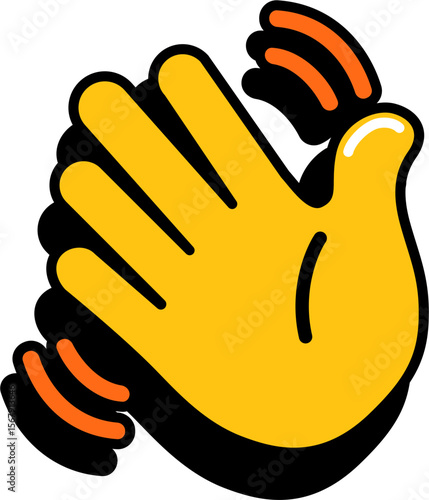 vector sticker icon hand of hi