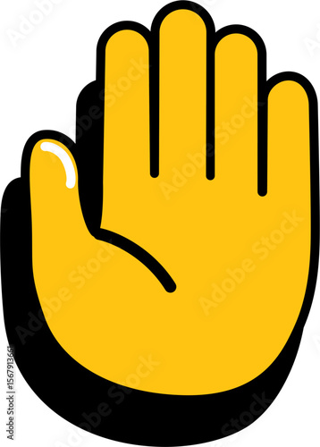 vector sticker icon hand of no