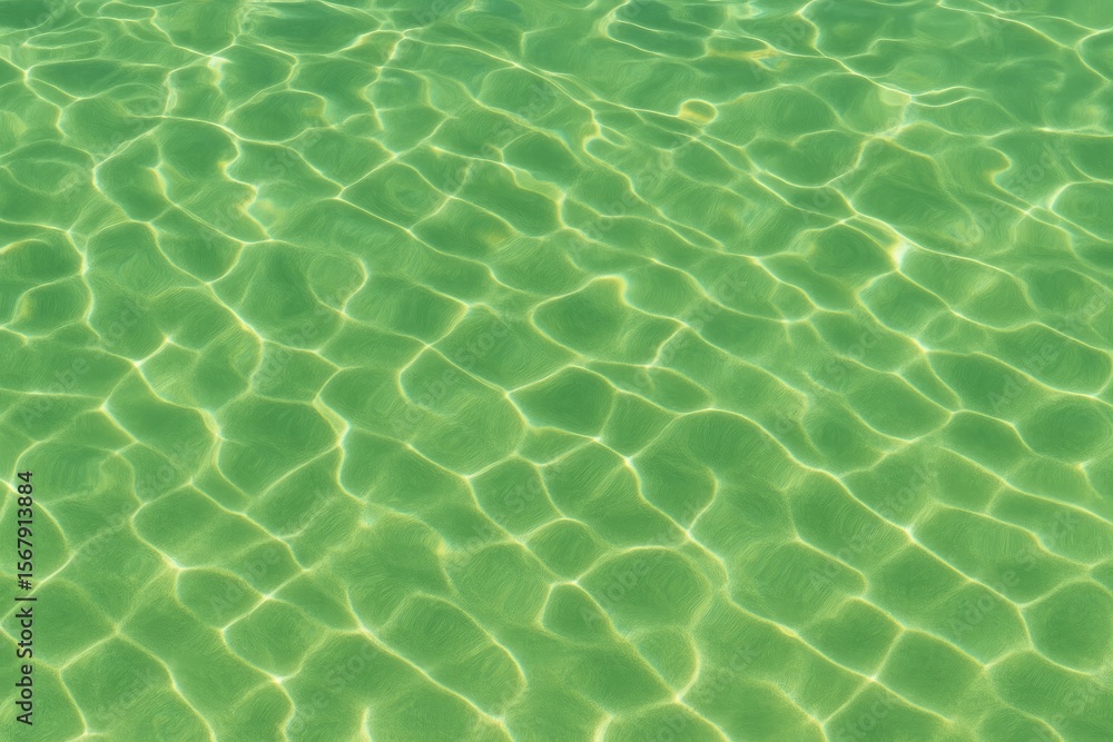 Obraz premium Emerald-colored aquatic environment