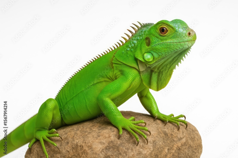 Fototapeta premium Lizard basking on a stone surface