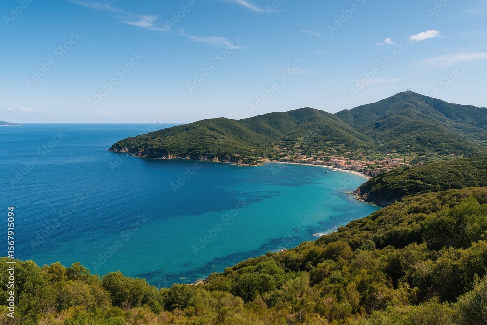 Obraz premium Scenic views of an island's terrain