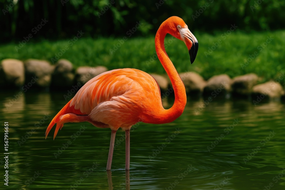 Fototapeta premium Zoo Flamingo Species Showcase