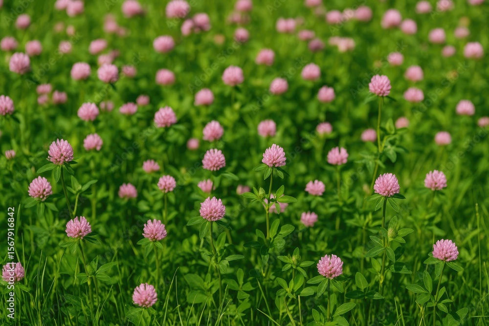 Field of clover blossoms in full bloom Field of clover blossoms in full bloom