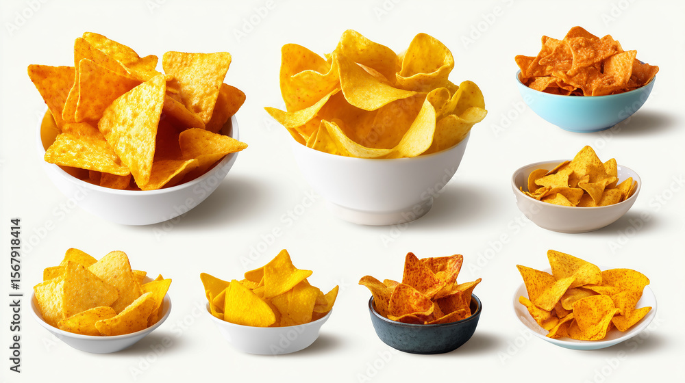 Naklejka premium Assorted Chips Mockup 