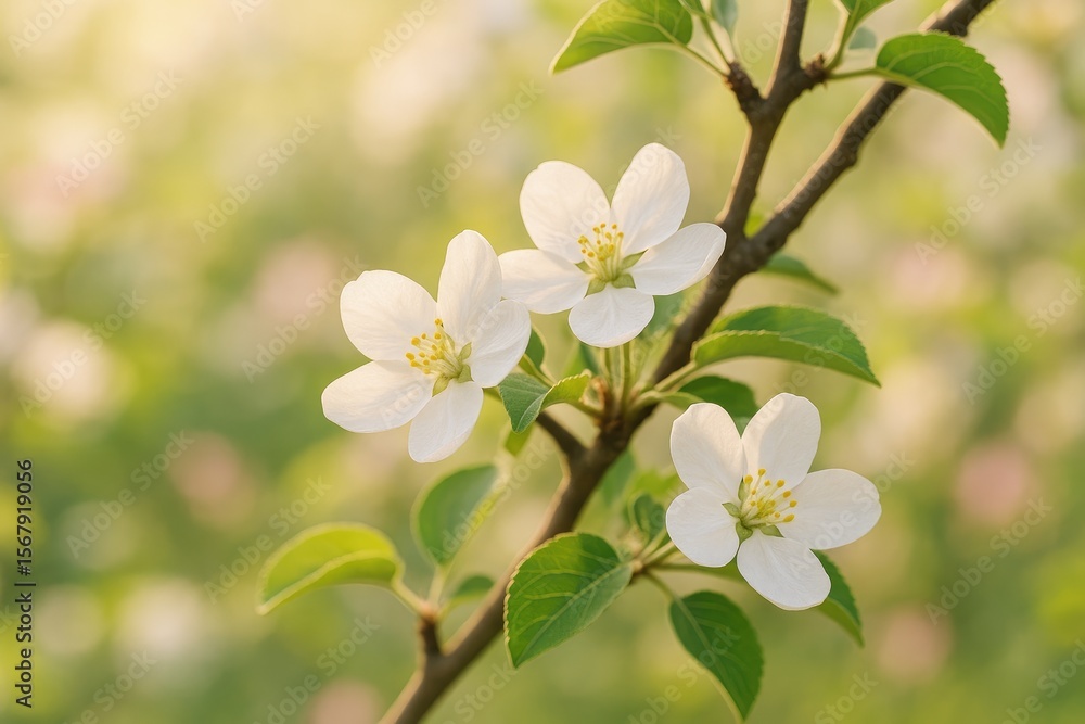 Springtime blossoms on an apple tree Springtime blossoms on an apple tree