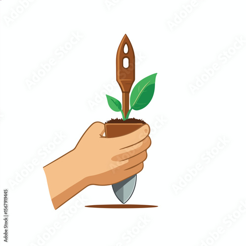 Gardening Hand Tool Logo Vector
