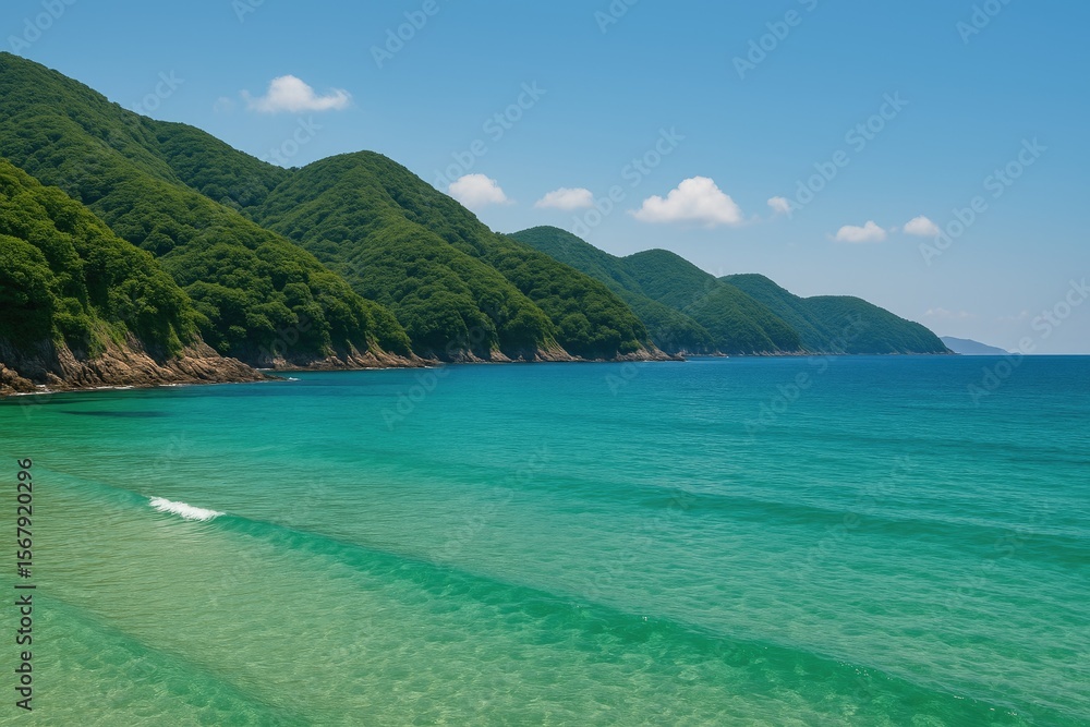 Vibrant coastal scenery featuring lush greenery and ocean views Vibrant coastal scenery featuring lush greenery and ocean views