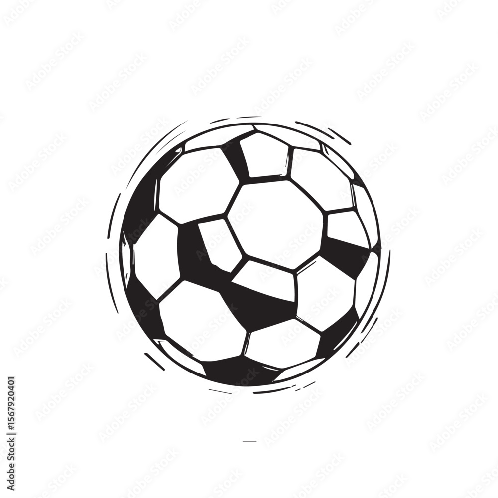 Obraz premium Dynamic Soccer Ball Logo Vector