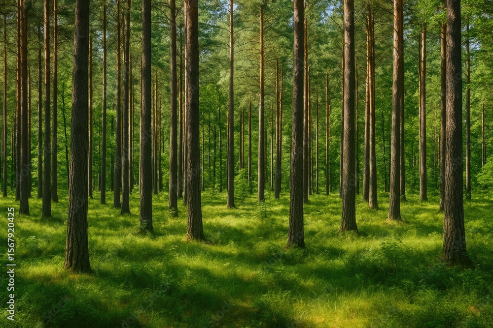 Lush greenery during the summer season Lush greenery during the summer season