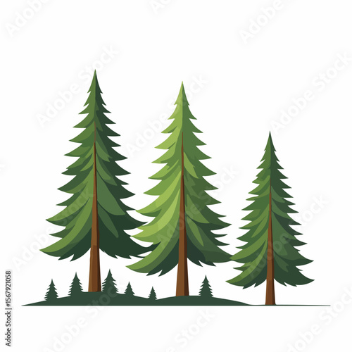 logo of three evergreen trees side by side in stylized form
