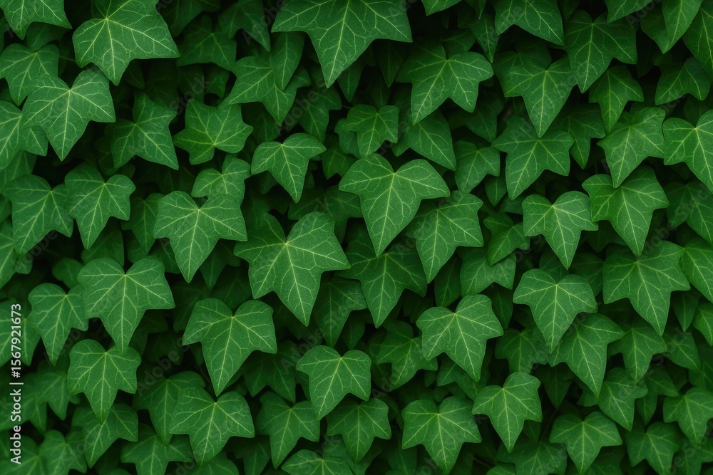Fototapeta premium Background featuring lush green ivy leaves