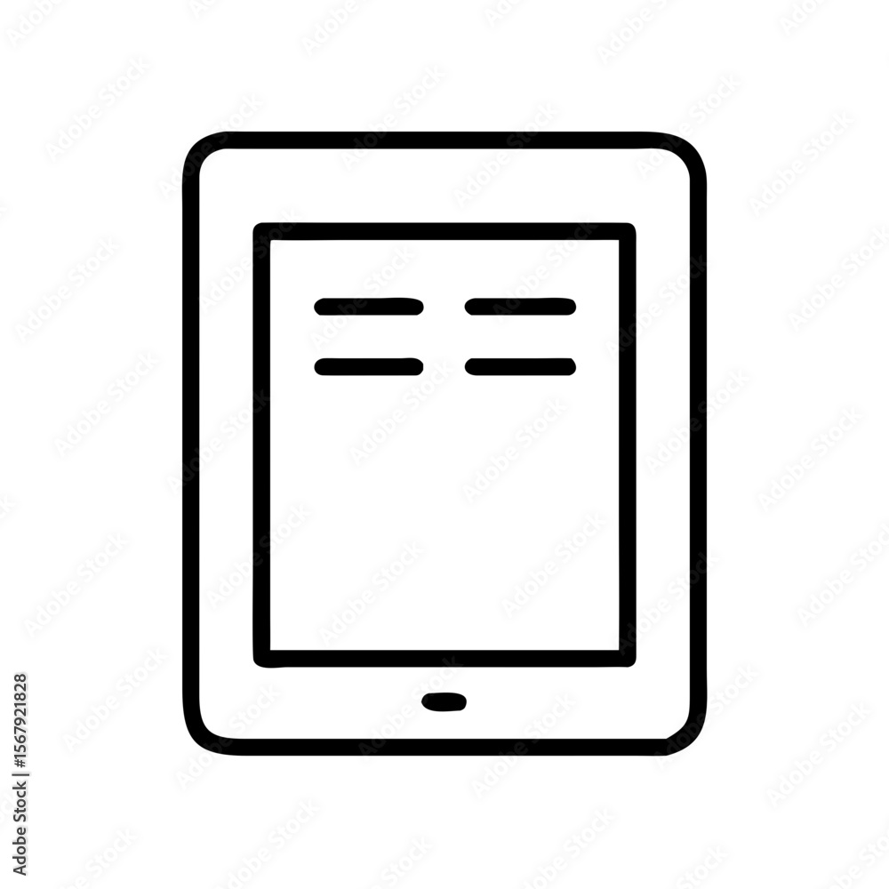 Tablet device displaying blank screen icon for online shopping on Cyber Monday Tablet device displaying blank screen icon for online shopping on Cyber Monday