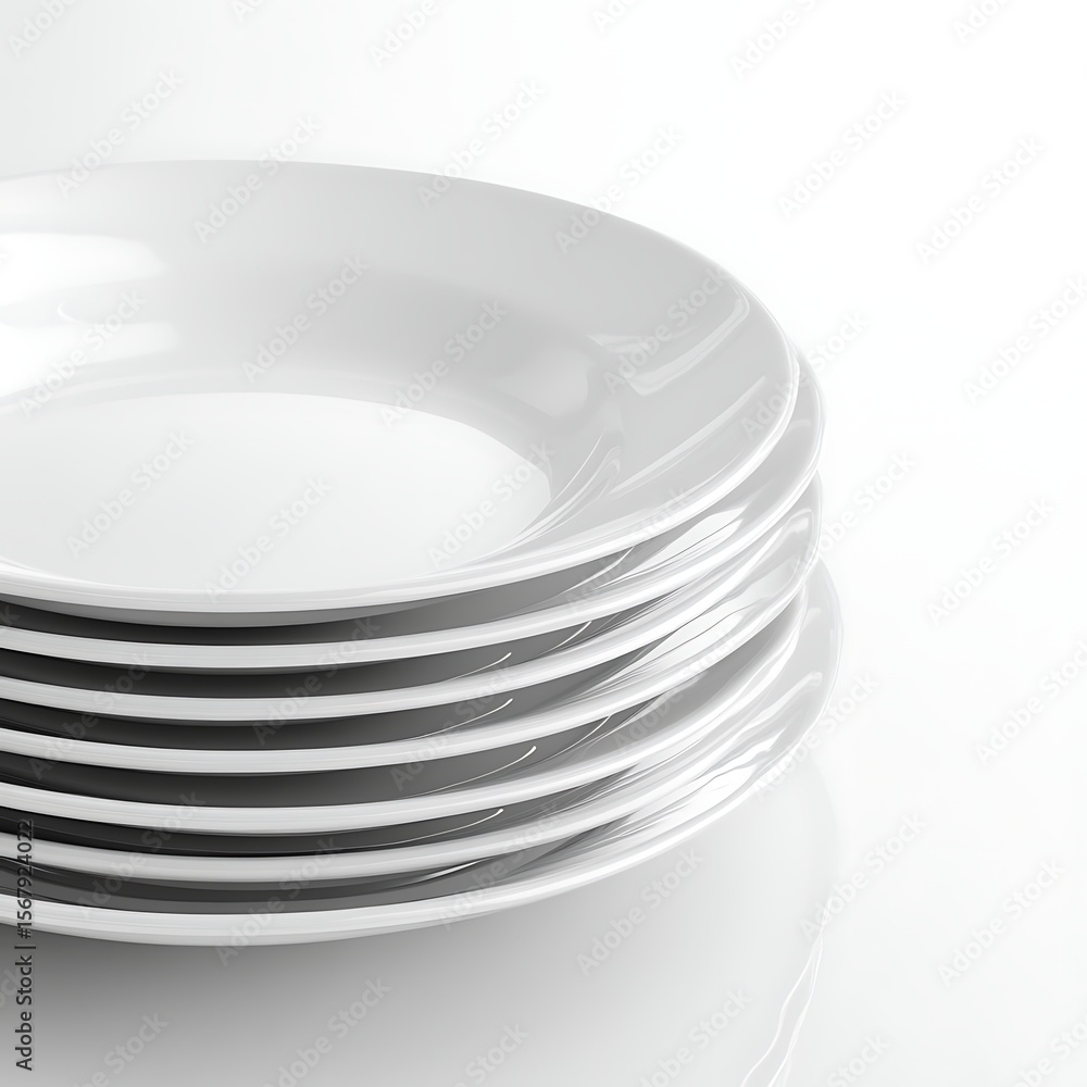 Obraz premium stack of white plates