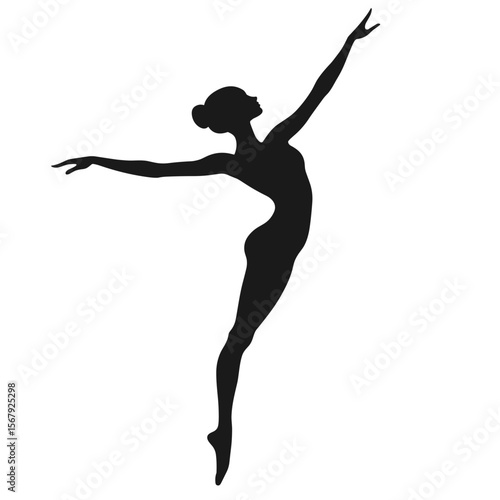 Silhouette of a graceful ballerina, expression of art and dance, perfect for performance-related themes