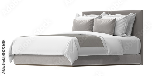 A cozy, well-made bed with pillows and soft bedding, offering comfort and a sense of relaxation