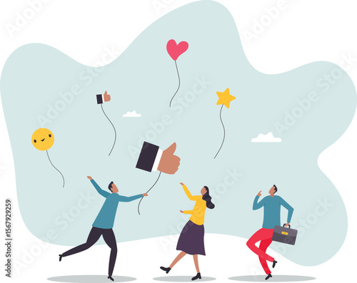 Wallpaper Mural Encouragement or support employee to success, cheering, praise to raise motivation,people concept. Torontodigital.ca