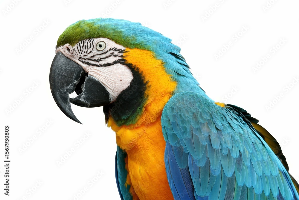 blue and yellow macaw isolated isolated, white background blue and yellow macaw isolated isolated, white background
