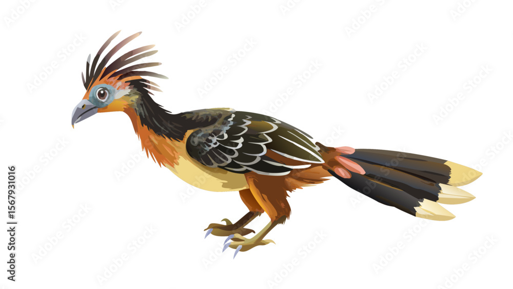 Obraz premium hoatzin-in-digital-painting
