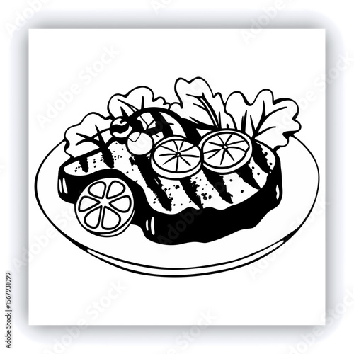 brazier. Fried eggplant, potatoes, peppers, tomatoes in pan. Vegetarian dish. View from above. Wooden background. Copy space