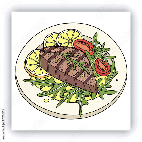brazier. Fried eggplant, potatoes, peppers, tomatoes in pan. Vegetarian dish. View from above. Wooden background. Copy space