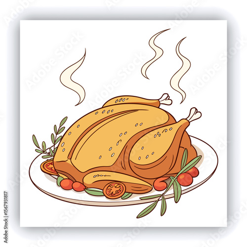 brazier. Fried eggplant, potatoes, peppers, tomatoes in pan. Vegetarian dish. View from above. Wooden background. Copy space