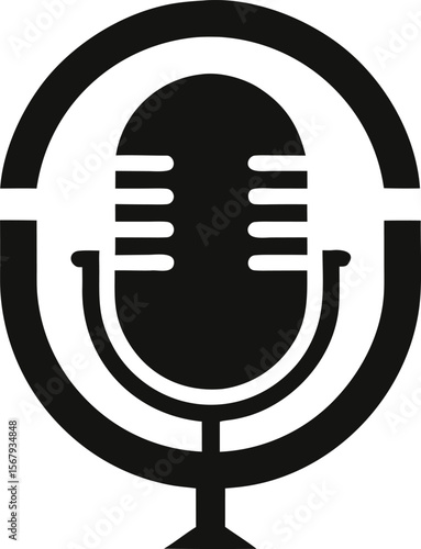 Voice Recording Microphone Icon Vector
