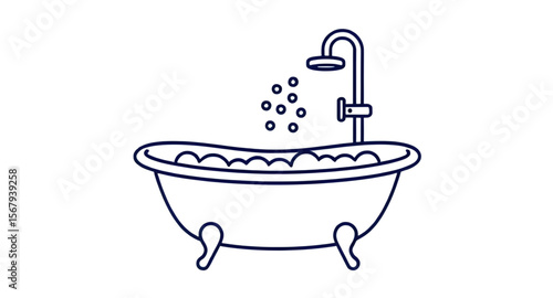 Bath tub, Bathtub icon, Bathroom tub, Vintage bath tub, Freestanding bath, Modern bathtub, Clawfoot tub, Soaking tub, Relaxing bath, White bathtub, Classic tub, Spa bathtub, Bath time, Tub with bubble