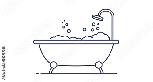 Bath tub, Bathtub icon, Bathroom tub, Vintage bath tub, Freestanding bath, Modern bathtub, Clawfoot tub, Soaking tub, Relaxing bath, White bathtub, Classic tub, Spa bathtub, Bath time, Tub with bubble