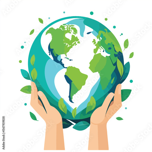 Climate Activism Earth Logo Vector