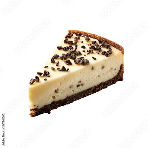Wallpaper Mural White chocolate cheesecake slice isolated die-cut Torontodigital.ca