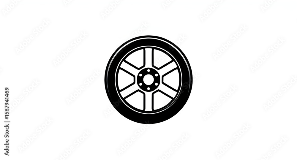 Fototapeta premium Wheel, Tire, Car wheel, Bicycle wheel, Vehicle tire, Round wheel, Spoked wheel, Steering wheel, Rubber tire, Alloy wheel, Rotating wheel, Mechanical wheel, Gear wheel, Metal wheel, Classic wheel, Whee