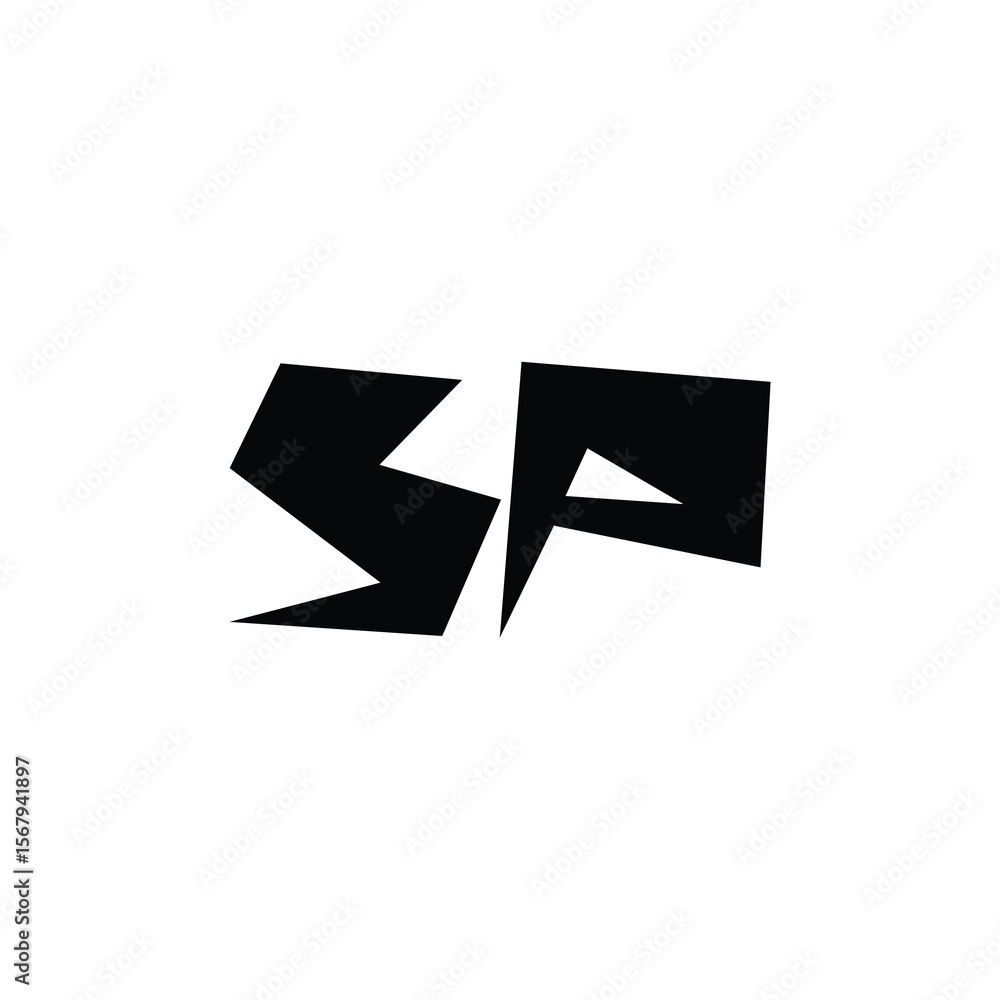 SP monogram logo design letter text name symbol monochrome logotype alphabet character simple logo SP monogram logo design letter text name symbol monochrome logotype alphabet character simple logo