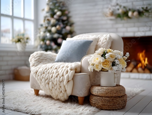Modern Vintage Home Decor with Floral Accent