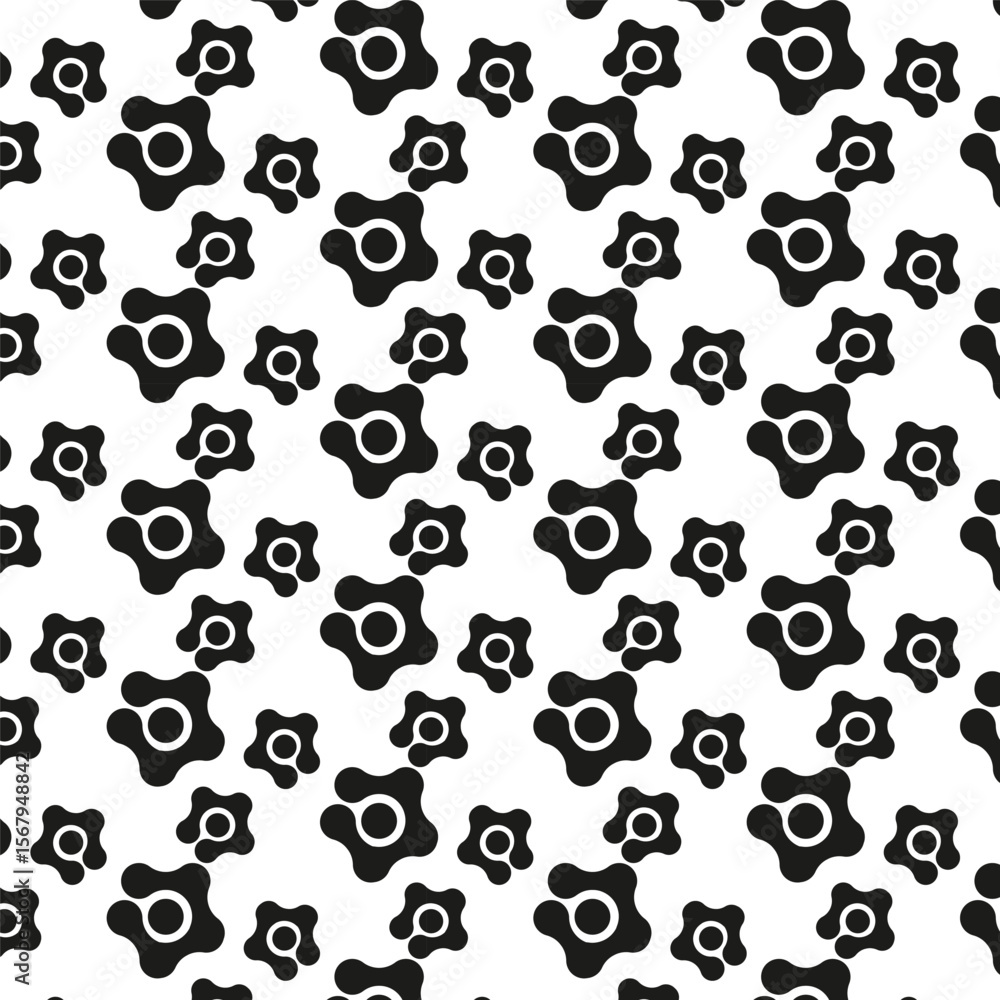 Fototapeta premium Black Shapes pattern vector