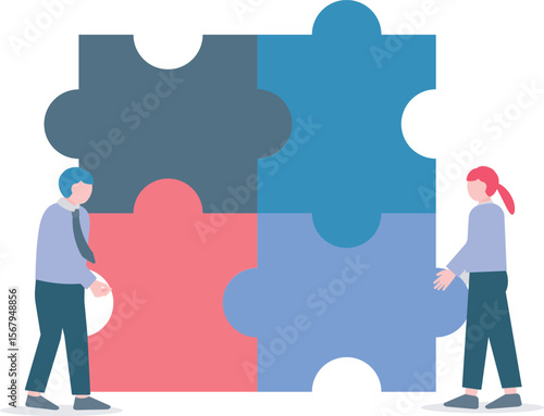 協力する会社員