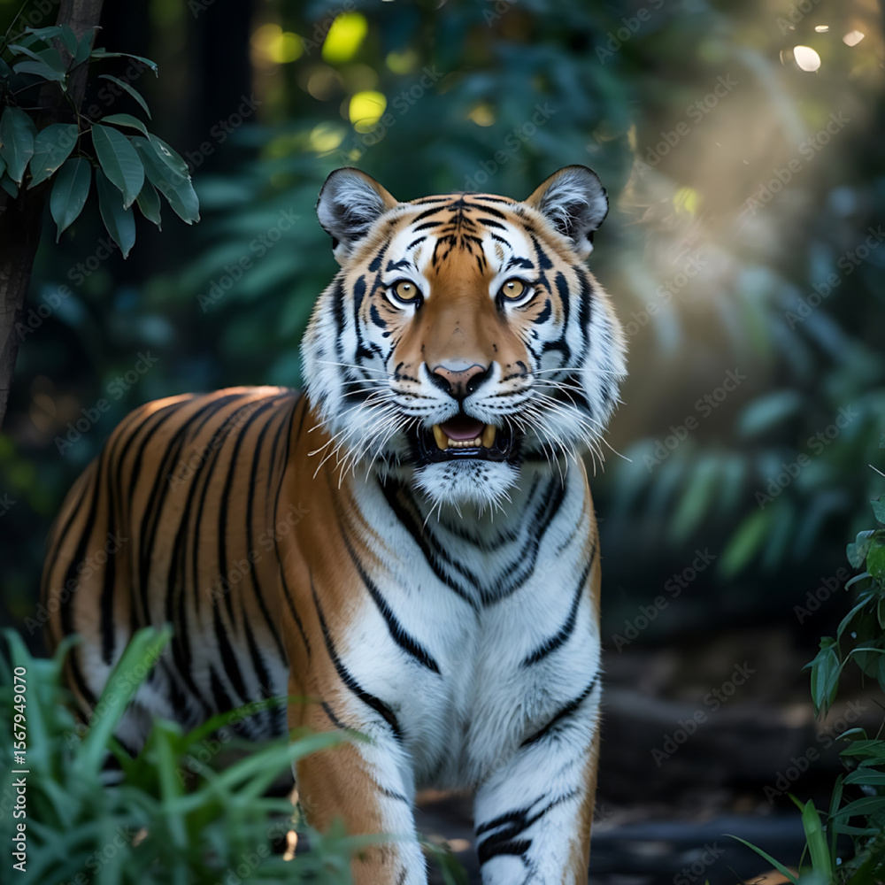 Fototapeta premium tiger in the sun