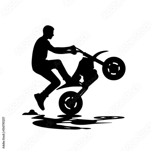 man doing stunt silhouette , man doing stunt vector