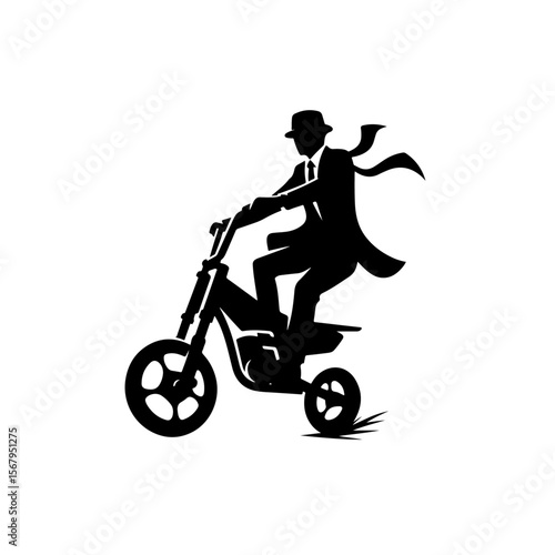 man doing stunt silhouette , man doing stunt vector