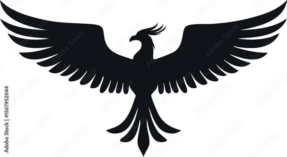 Fototapeta premium Phoenix silhouette illustration