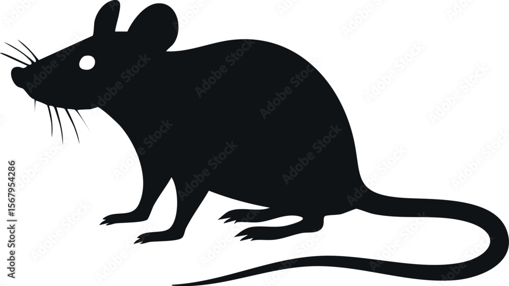 Obraz premium Rat silhouette illustration