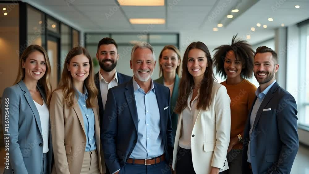 Diverse Business Team Portrait: Smiling Multiethnic Professionals and Executive Leaders in a Flat Vector Illustration for Company Culture Representation Diverse Business Team Portrait: Smiling Multiethnic Professionals and Executive Leaders in a Flat Vector Illustration for Company Culture Representation